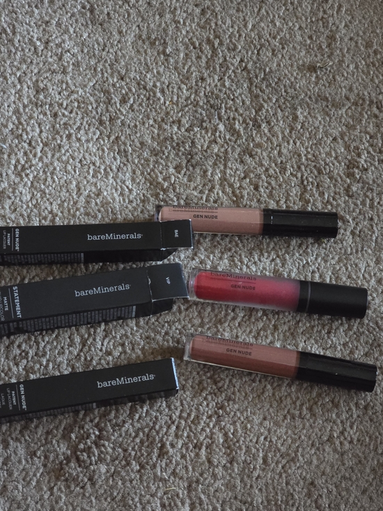 bareMinerals Other - bareMinerals Gen Nude Liquid Lipstick Trio - Pink, Red, Nude